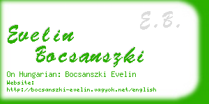 evelin bocsanszki business card